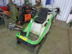 ETESIA PETROL ENGINED RIDE ON MOWER WITH COLLECTOR. WHEN TESTED WAS SEEN TO RUN AND DRIVE AND BLADES