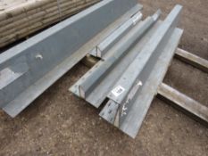 4 X GALVANISED LINTELS, 3FT - 7FT LENGTH APPROX AS SHOWN. THIS LOT IS SOLD UNDER THE AUCTIONEERS MAR