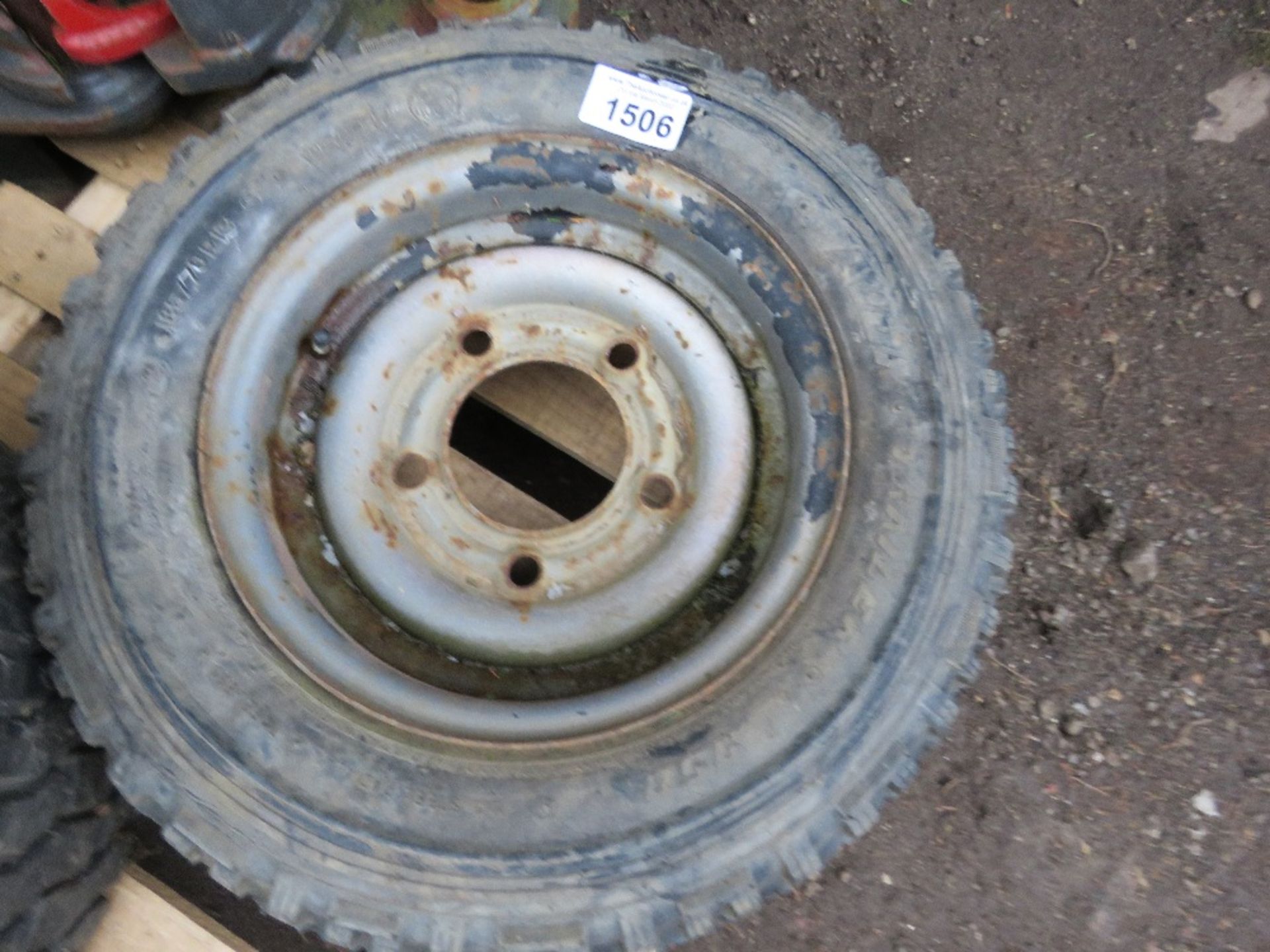 3 X TRAILER WHEELS AND TYRES. - Image 3 of 3