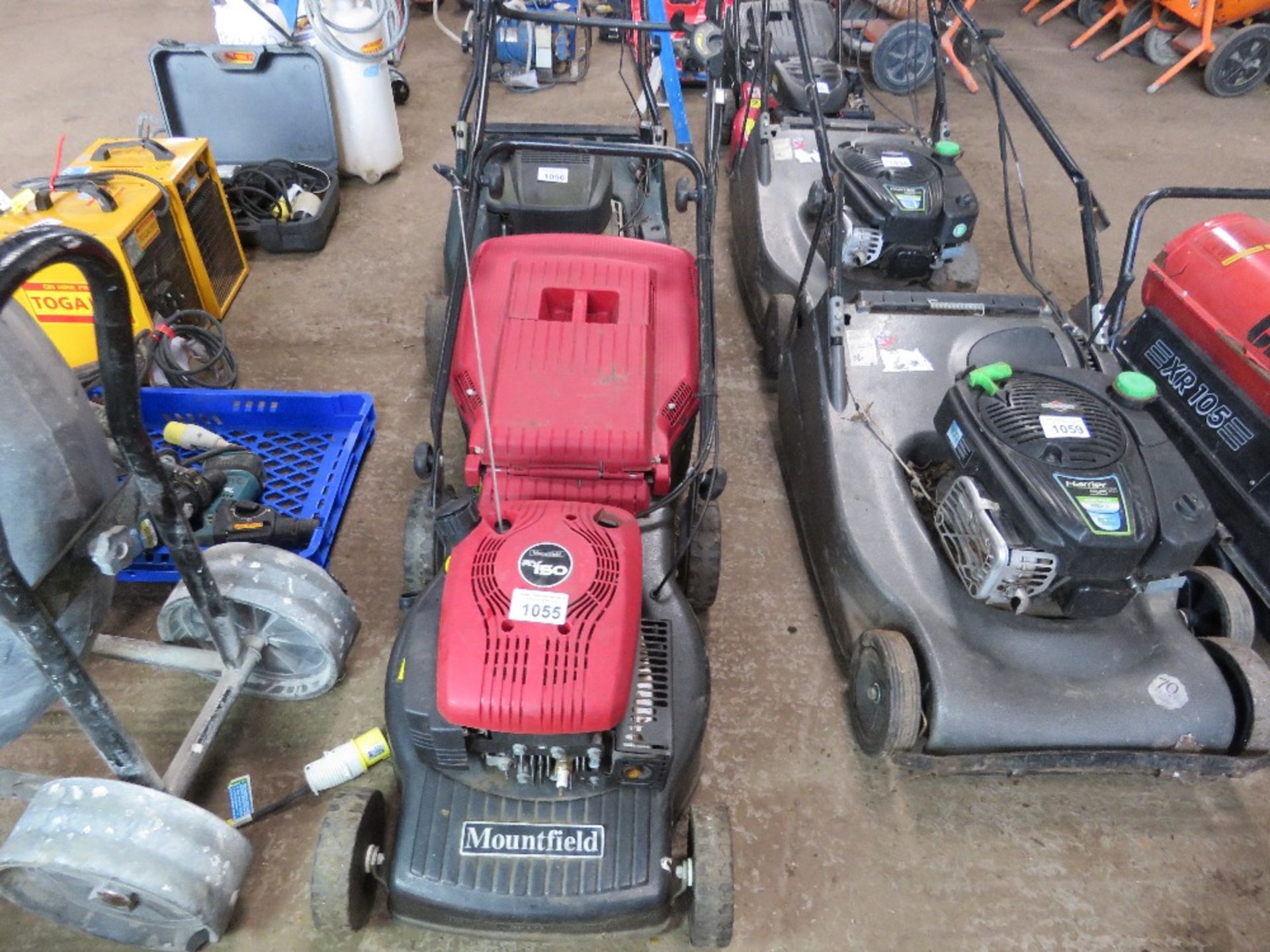 MOUNTFIELD MOWER WITH A BOX.