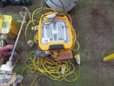 ASSORTED 110VOLT LIGHTS AND LEADS. SOURCED FROM COMPANY LIQUIDATION. THIS LOT IS SOLD UNDER THE AUC