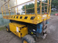 UPRIGHT SL30 2WD DIESEL ENGINED SCISSOR LIFT, YEAR 1998. KUBOTA 3 CYLINDER ENGINE. WHEN TESTED WAS S