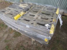 STACK OF APPROXIMATELY 40 X HERAS TYPE TEMPORARY SITE FENCE PANEL FEET AS SHOWN.