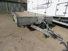 BATESON TRIAXLE TILT BED PLANT / CAR TRANSPORTER TRAILER WITH SIDES, 20FT LENGTH X 7FT WIDTH APPROX.
