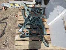 2 X CAST IRON BENCH ENDS. THIS LOT IS SOLD UNDER THE AUCTIONEERS MARGIN SCHEME, THEREFORE NO VAT WIL