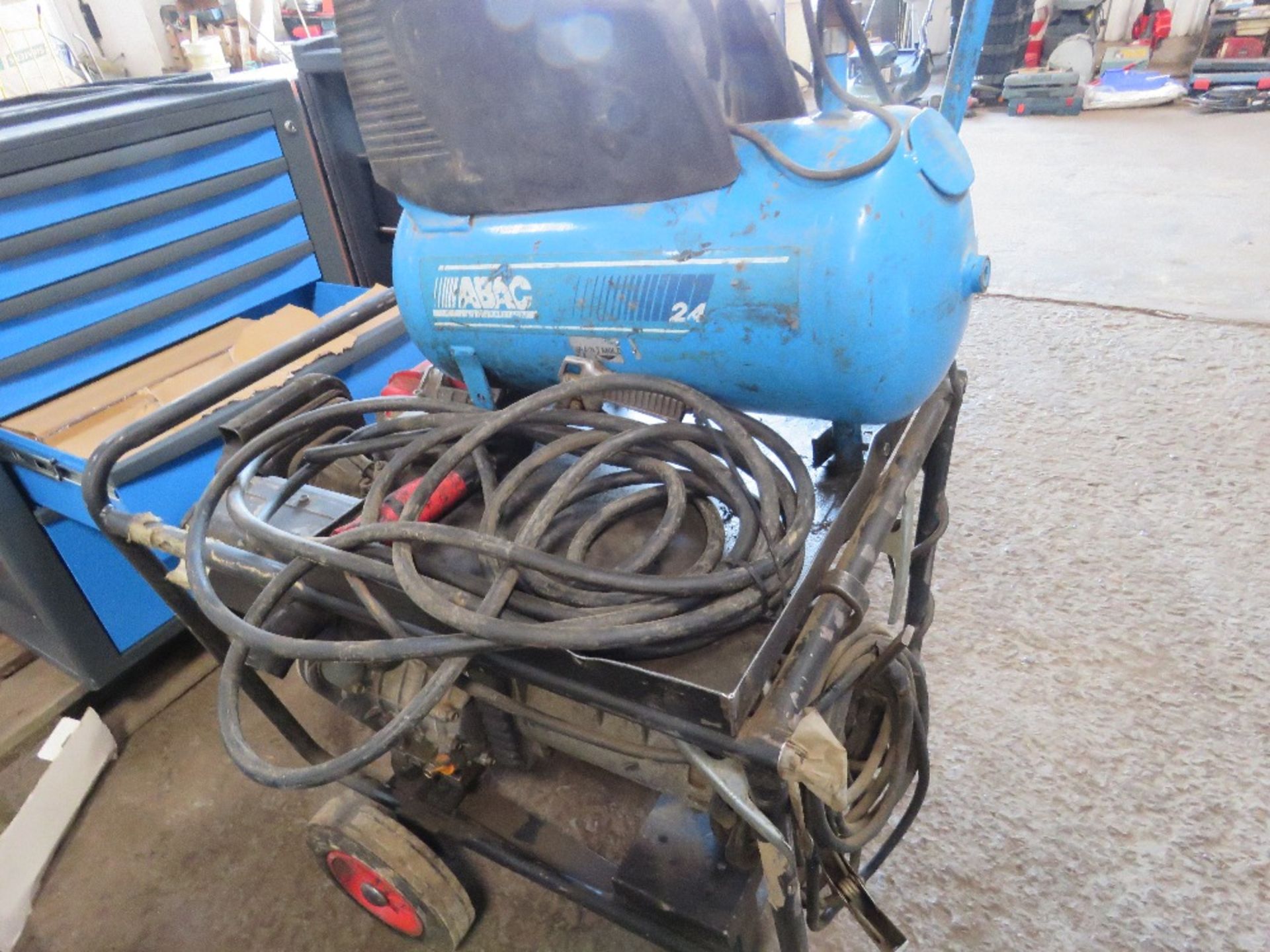 YANMAR DIESEL ENGINED WELDER GENERATOR WITH LEADS AND A SMALL COMPRESSOR FITTED. - Image 3 of 4