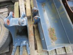 2 X EXCAVATOR BUCKETS, UNUSED, 10" AND 3FT GRADING.