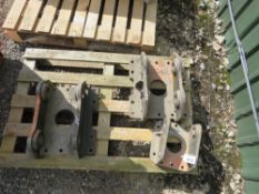 3 X ATLAS COPCO BREAKER HEADS / BRACKETS. 35MM 45MM AND 55MM PINS.