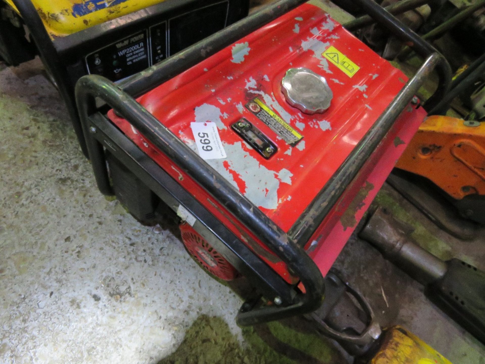 RED TANKED PETROL GENERATOR. - Image 2 of 3