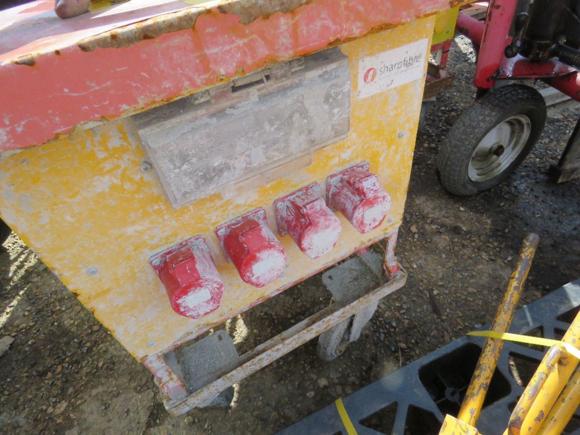 LARGE SITE TRANSFORMER, 3 PHASE INPUT WITH 110VOLT AND 415VOLT OUTLETS. SOURCED FROM SITE CLEARANCE. - Image 3 of 4