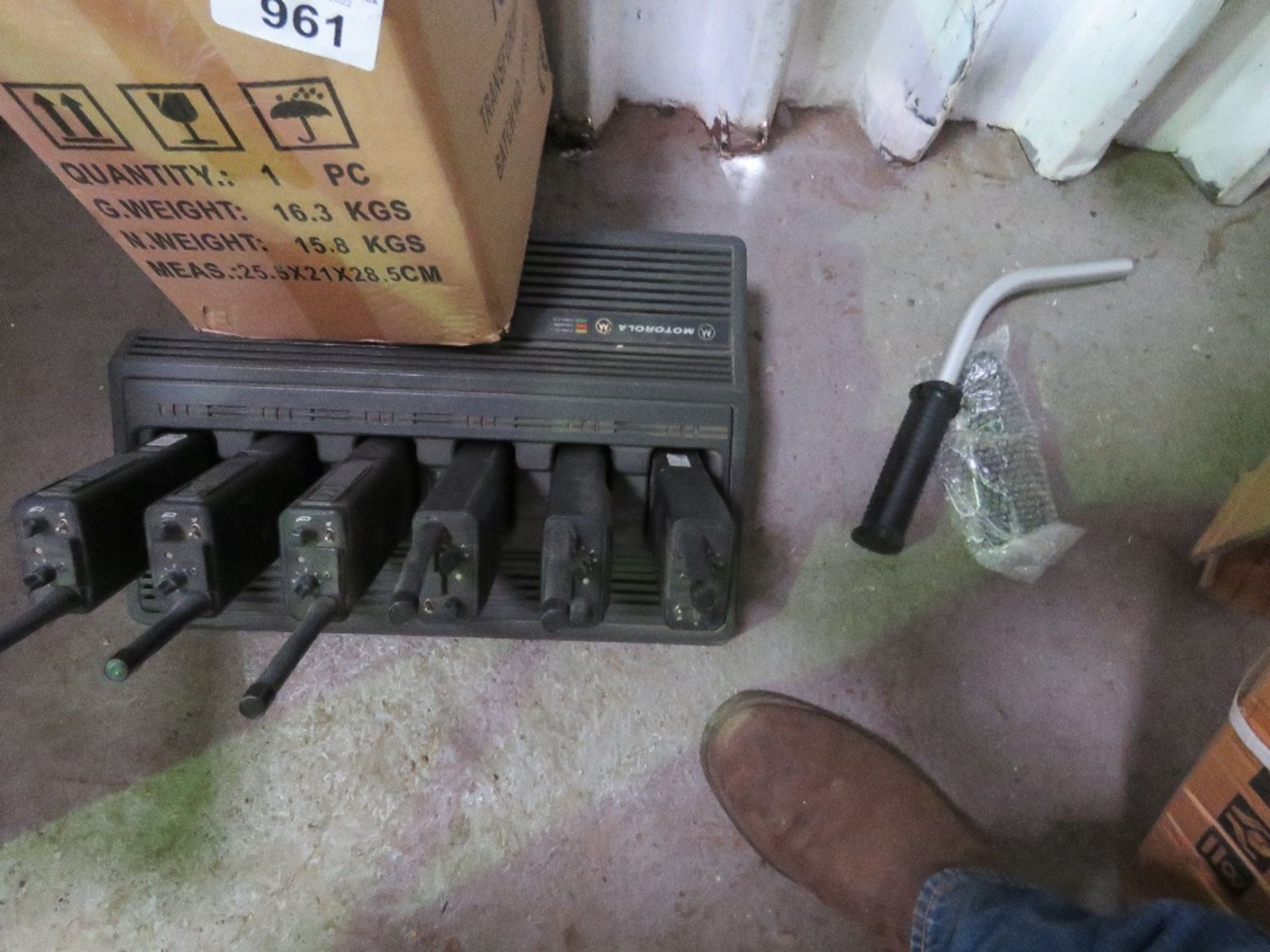 MOTOROLLA PROFESSIONAL WALKIE TALKIES PLUS A CHARGER STAND. THIS LOT IS SOLD UNDER THE AUCTIONEERS M