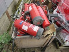 PALLET OF ASSORTED FIRE EXTINGUISHERS, APPROXIMATELY 30NO IN TOTAL.. SOURCED FROM LONDON OFFICE BLOC
