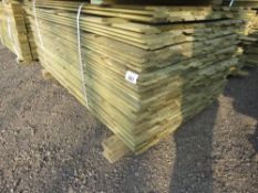 LARGE PACK OF PRESSURE TREATED SHIPLAP FENCE CLADDING BOARDS. 1.72M LENGTH X 100MM WIDTH APPROX.