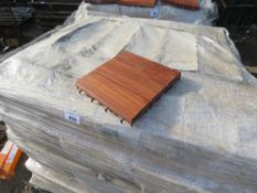 PALLET OF HARDWOOD DECKING SQUARES, INTERLOCKING, 30CM X 30CM APPROX. 25NO BOXES APPROX WITH 10 X SQ