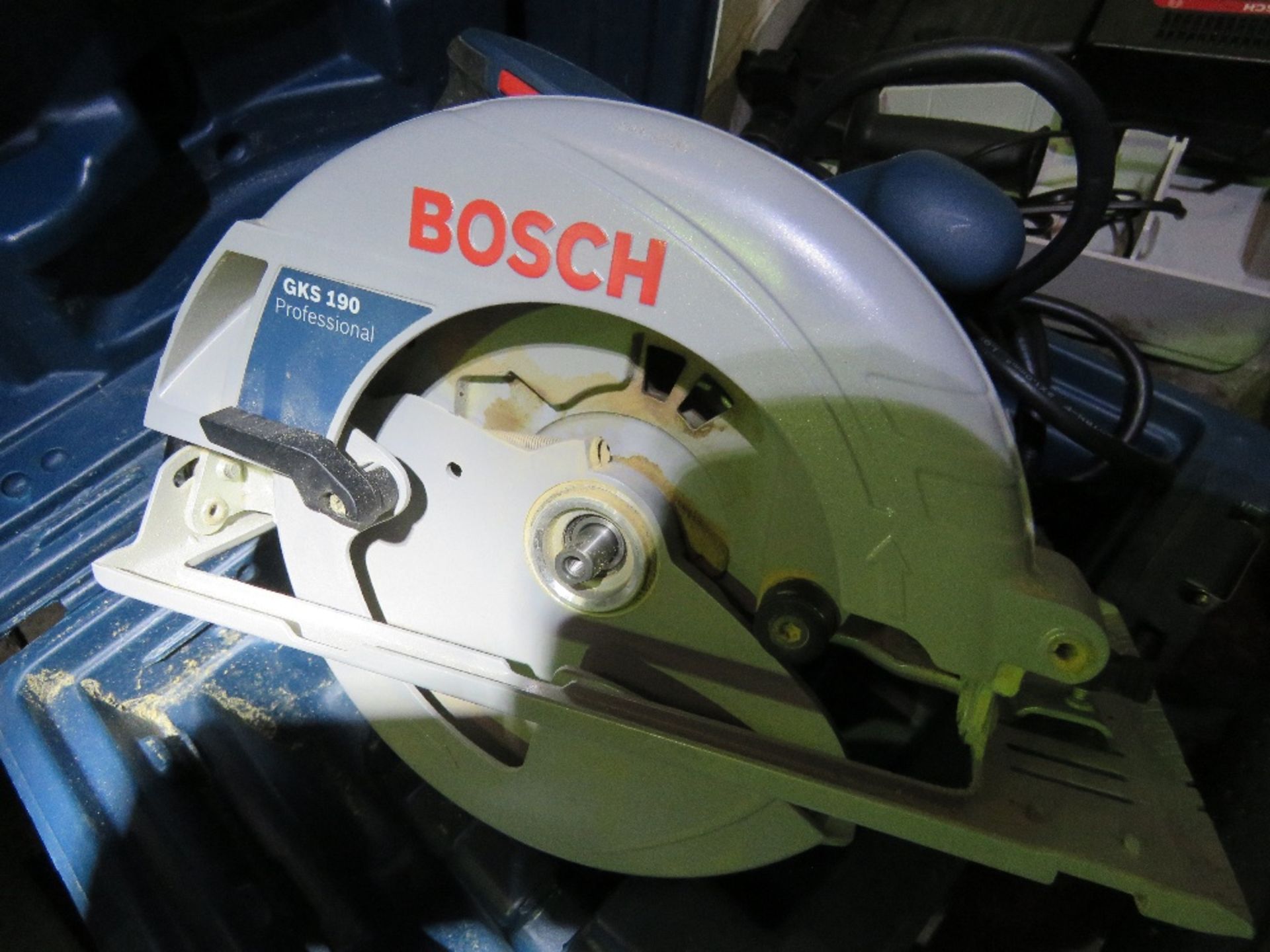 BOSCH 240VOLT CIRCULAR SAW. THIS LOT IS SOLD UNDER THE AUCTIONEERS MARGIN SCHEME, THEREFORE NO VAT W - Image 3 of 3