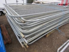 STACK OF APPROXIMATELY 30NO HERAS TYPE TEMPORARY SITE PANELS PLUS SOME CLIPS AS SHOWN.