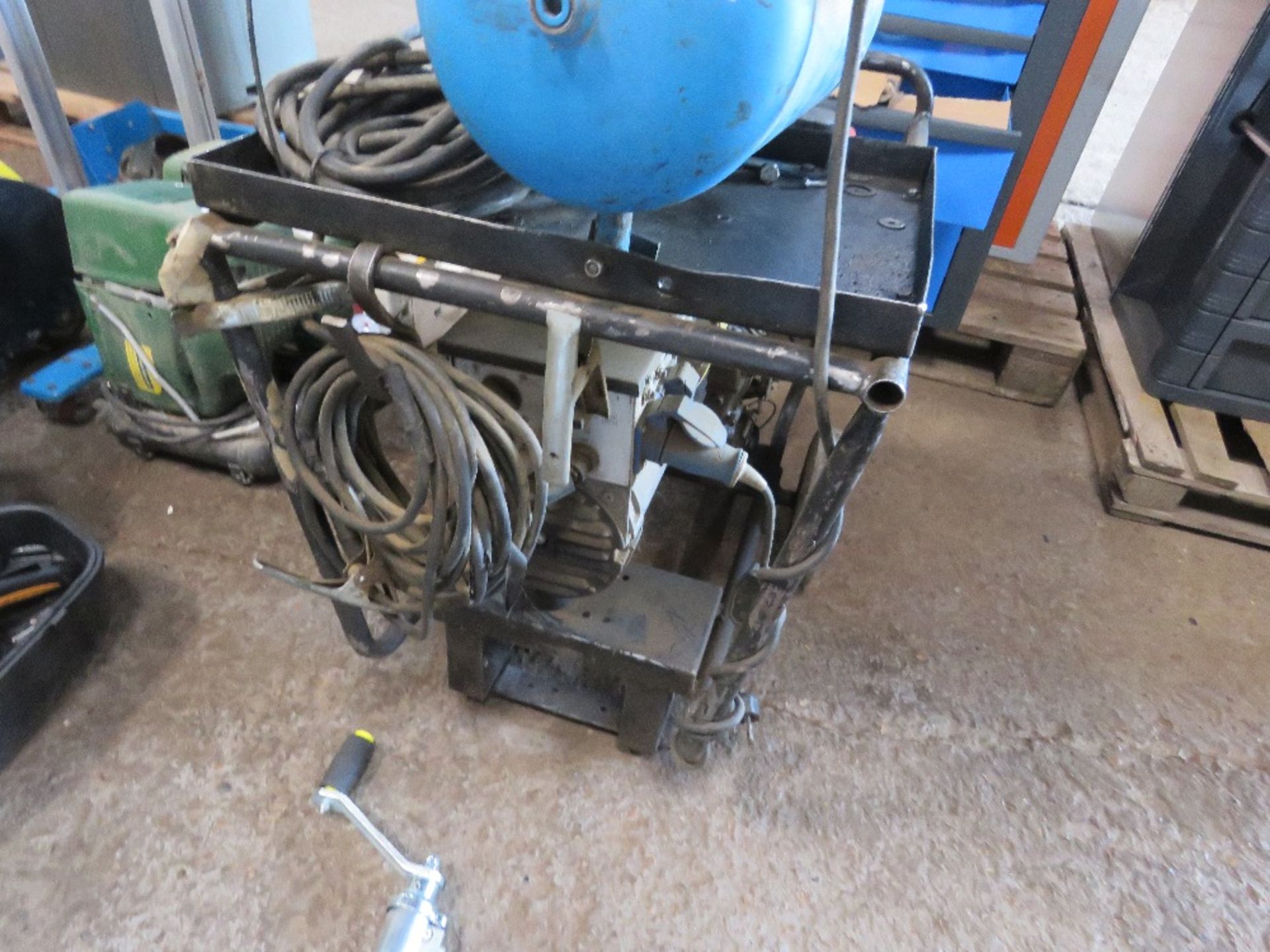 YANMAR DIESEL ENGINED WELDER GENERATOR WITH LEADS AND A SMALL COMPRESSOR FITTED. - Image 2 of 4