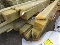 2 X PALLETS OF FENCE POSTS AND TIMBERS.