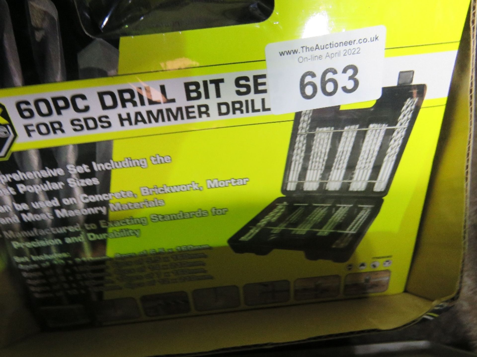 3 X 60 PIECE SDS DRILL BIT SETS IN BOXES. - Image 2 of 2