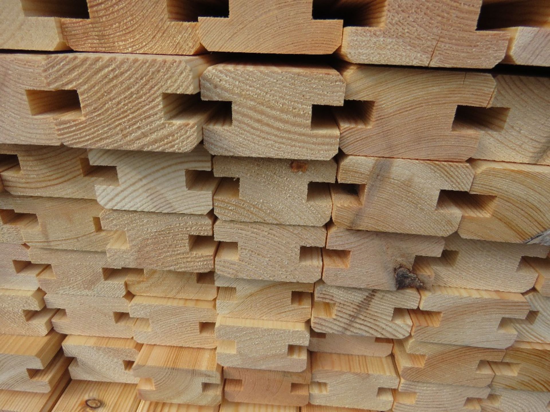 LARGE PACK OF UNTREATED H SECTION BATTENS, 1.56M LENGTH X 55MM WIDTH X 35MM DEPTH APPROX. - Image 2 of 2