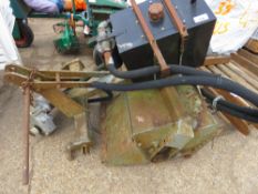 HEAVY DUTY FLAIL MOWER FOR THREE POINT LINKAGE, 1METRE WIDE APPROX WITH PTO HYDRAULIC PUMP.