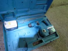 MAKITA 240VOLT BATTERY DRILL. WITH 2 X BATTERIES BUT NO CHARGER. THIS LOT IS SOLD UNDER THE AUCTIONE