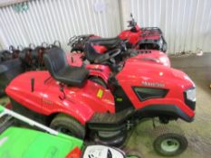 MOUNTFIELD 1436M RIDE ON MOWER WITH COLLECTOR, YEAR 2010 BUILD. WHEN TESTED WAS SEEN TO RUN, DRIVE A