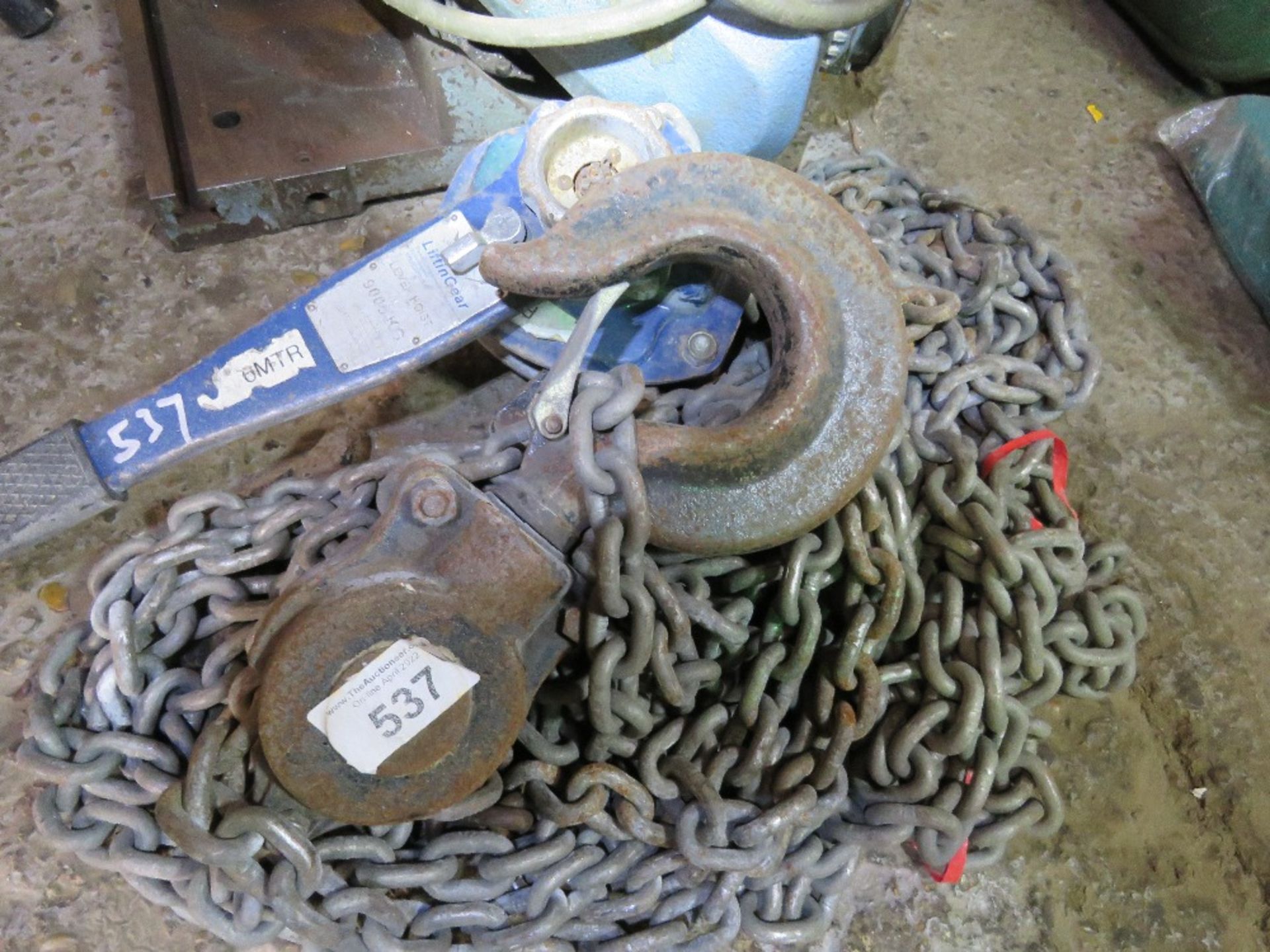 LIFTINGEAR 9000KG RATED RATCHET CHAIN HOIST/PULLER.. SOURCED FROM DEPOT CLEARANCE.