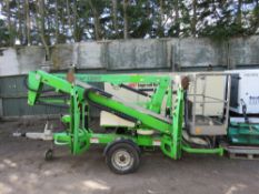 BID INCREMENT NOW £50 ON THIS LOT.....NIFTY LIFT 120T BATTERY/MAINS OPERATED TOWED BOOM ACCESS UNIT