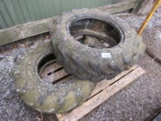 3 X PART WORN DUMPER TYRES.