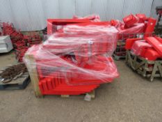 PALLET OF PLASTIC FIRE EXTINGUISHER STANDS.. SOURCED FROM LONDON OFFICE BLOCK.