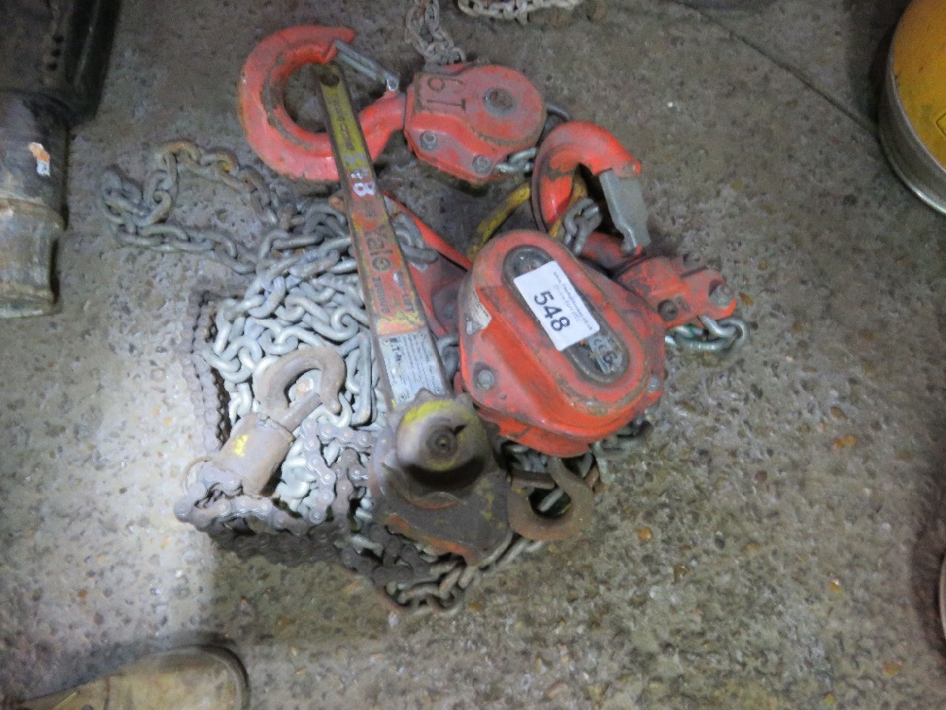 CHAIN RATCHET LIFT UNIT PLUS A YALE CHAIN PULLER UNIT. - Image 3 of 3