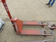 ROLATRUC HYDRAULIC PALLET TRUCK. WHEN TESTED WAS SEEN TO LIFT AND LOWER. SOURCED FROM COMPANY LIQUID