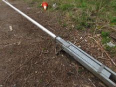 CANTILEVER BARRIER WITH ALUMINIUM POLE, 17FT LENGTH APPROX. THIS LOT IS SOLD UNDER THE AUCTIONEERS M