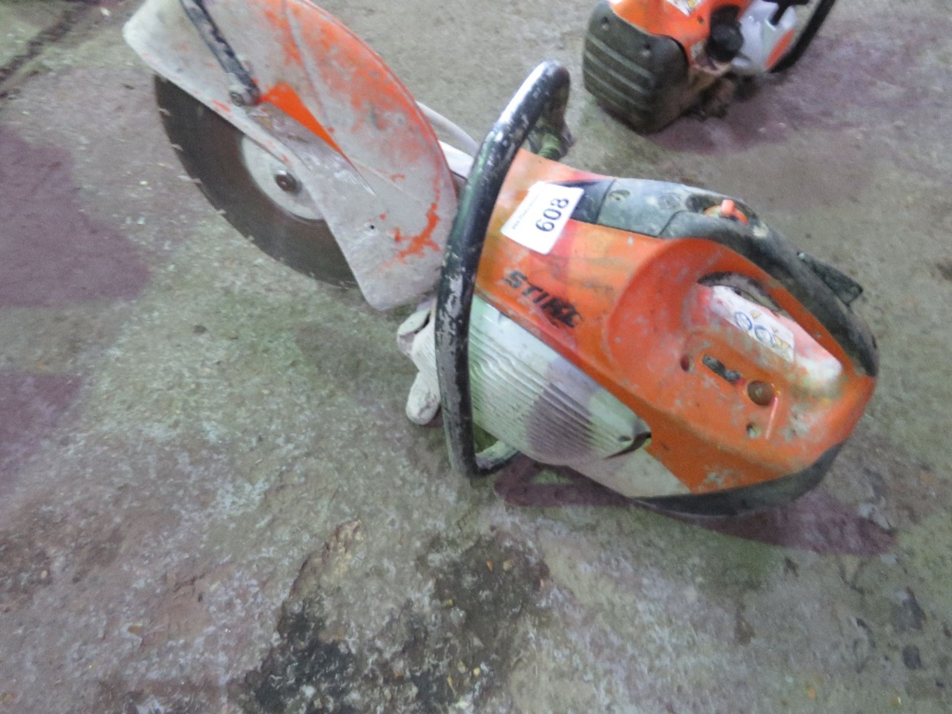 STIHL TS410 PETROL SAW. THIS LOT IS SOLD UNDER THE AUCTIONEERS MARGIN SCHEME, THEREFORE NO VAT WILL