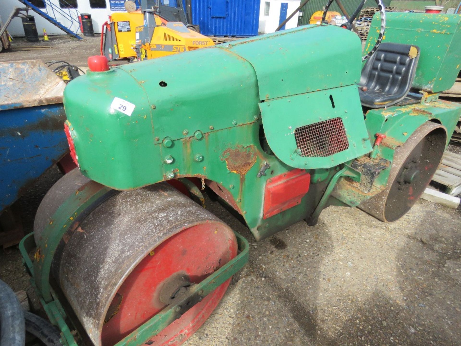 LISTER ENGINED ELECTRIC START ROLLER, DIRECT FROM FOOTBALL CLUB. WHEN TESTED WAS SEEN TO RUN AND DRI