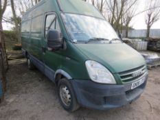 IVECO 35.125 PANEL VAN WITH HIGH ROOF REG:GN08 JTX. MOT EXPIRED, V5 TO APPLY FOR. WHEN TESTED WAS SE
