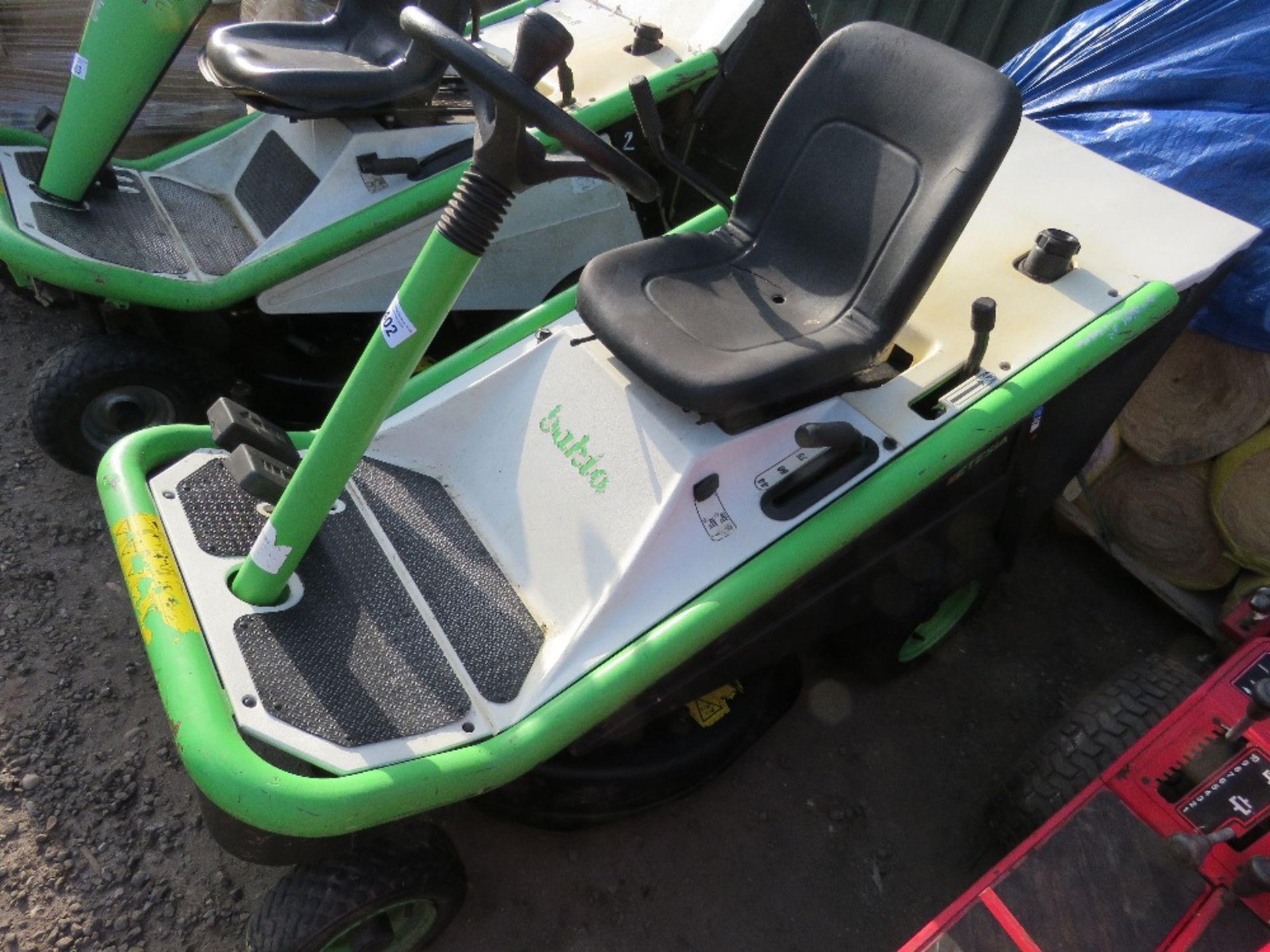 ETESIA RIDE ON MOWER WITH REAR COLLECTOR. PETROL ENGINED.