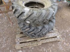 3 X 11.5/80-15.3 DUMPER TYPE TYRES, LITTLE SIGN OF USEAGE.