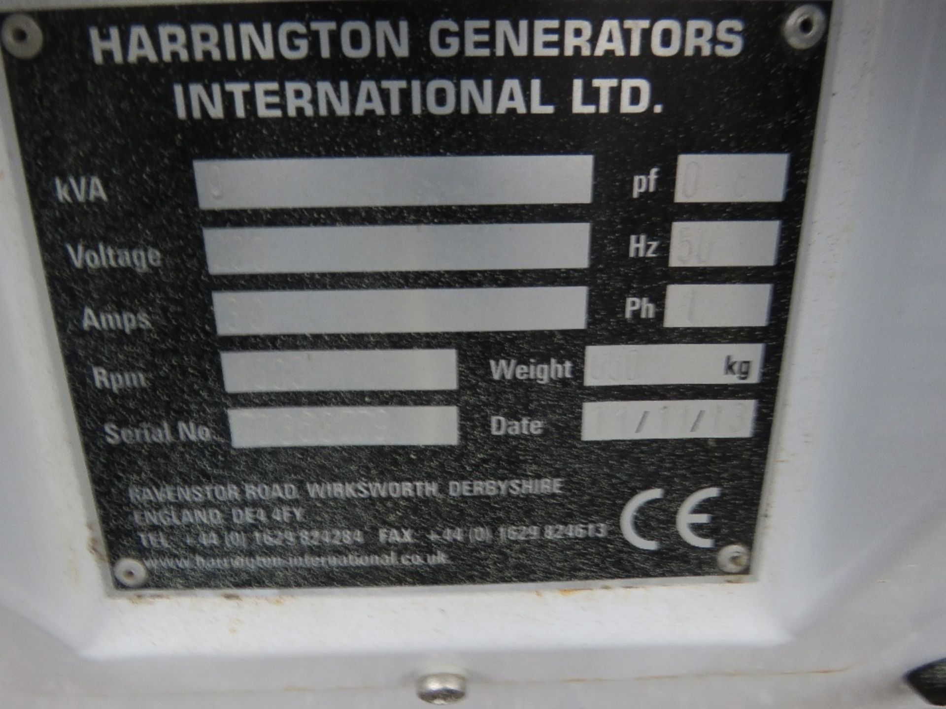 HARRINGTON HGI COMPACT GENERATOR SET, KUBOTA 3 CYLINDER DIESEL ENGINE. PREVIOUSLY USED FOR POWERING - Image 2 of 6