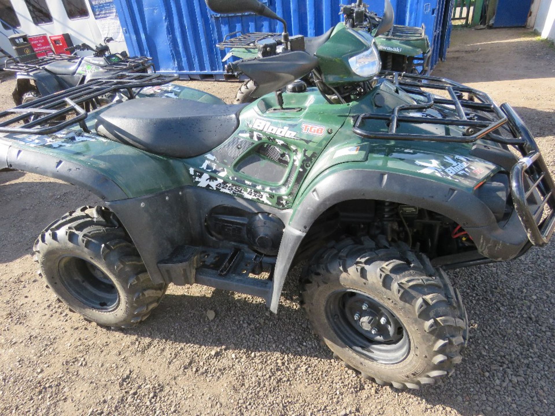 TGB BLADE 425 / QUADZILLA 4WD QUAD BIKE, YEAR 2017 DECLARED NEW. 664REC KMS APPROX. WHEN TESTED WAS