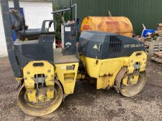 BID INCREMENT NOW £50 ON THIS LOT..BOMAG BW120 DOUBLE DRUM ROLLER, YEAR 2003