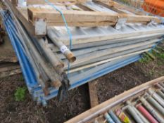 STACK OF SOLID TEMPORARY SITE PANELS, 6FT HEIGHT X 7FT WIDTH APPROX. 22NO IN TOTAL APPROX.
