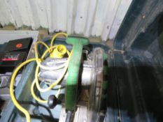 HITACHI 110VOLT CIRCULAR SAW IN A CASE. THIS LOT IS SOLD UNDER THE AUCTIONEERS MARGIN SCHEME, THEREF