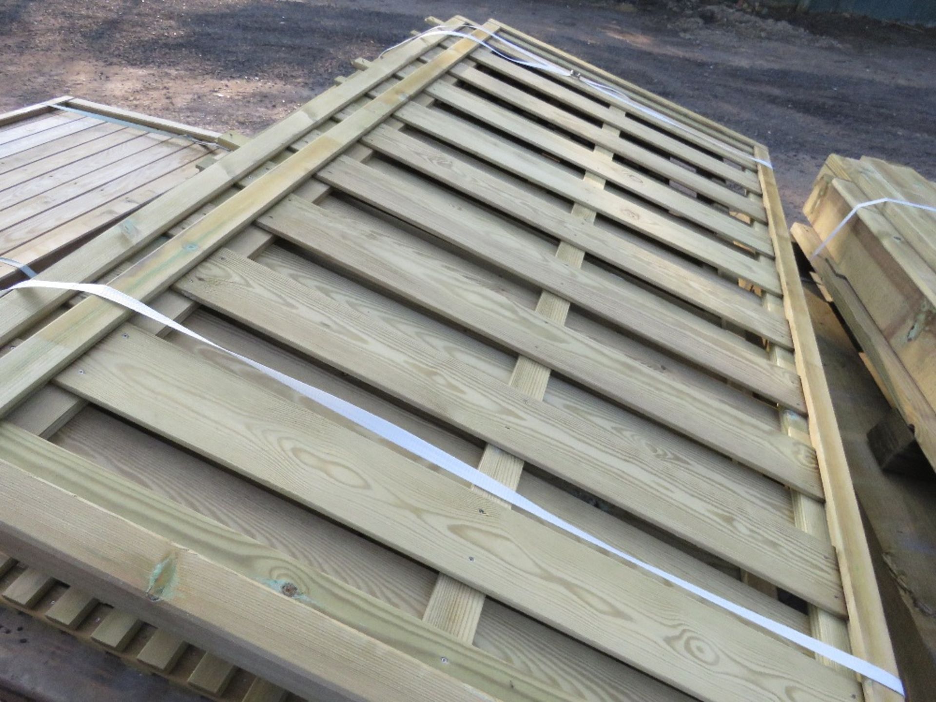 STACK OF 7 X ASSORTED TIMBER FENCE PANELS. - Image 3 of 3