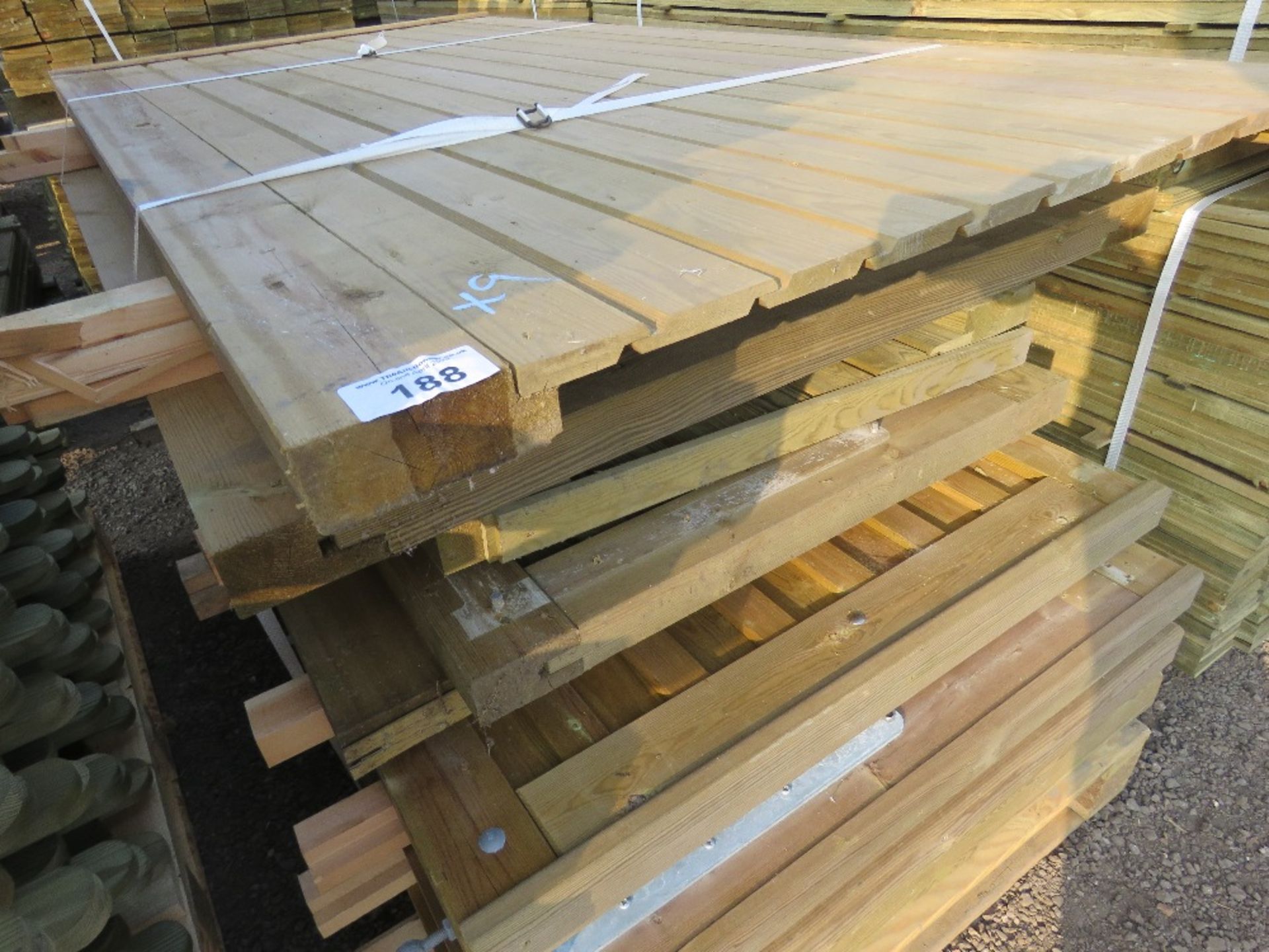 STACK OF 9 X ASSORTED TIMBER GARDEN GATES. - Image 2 of 3