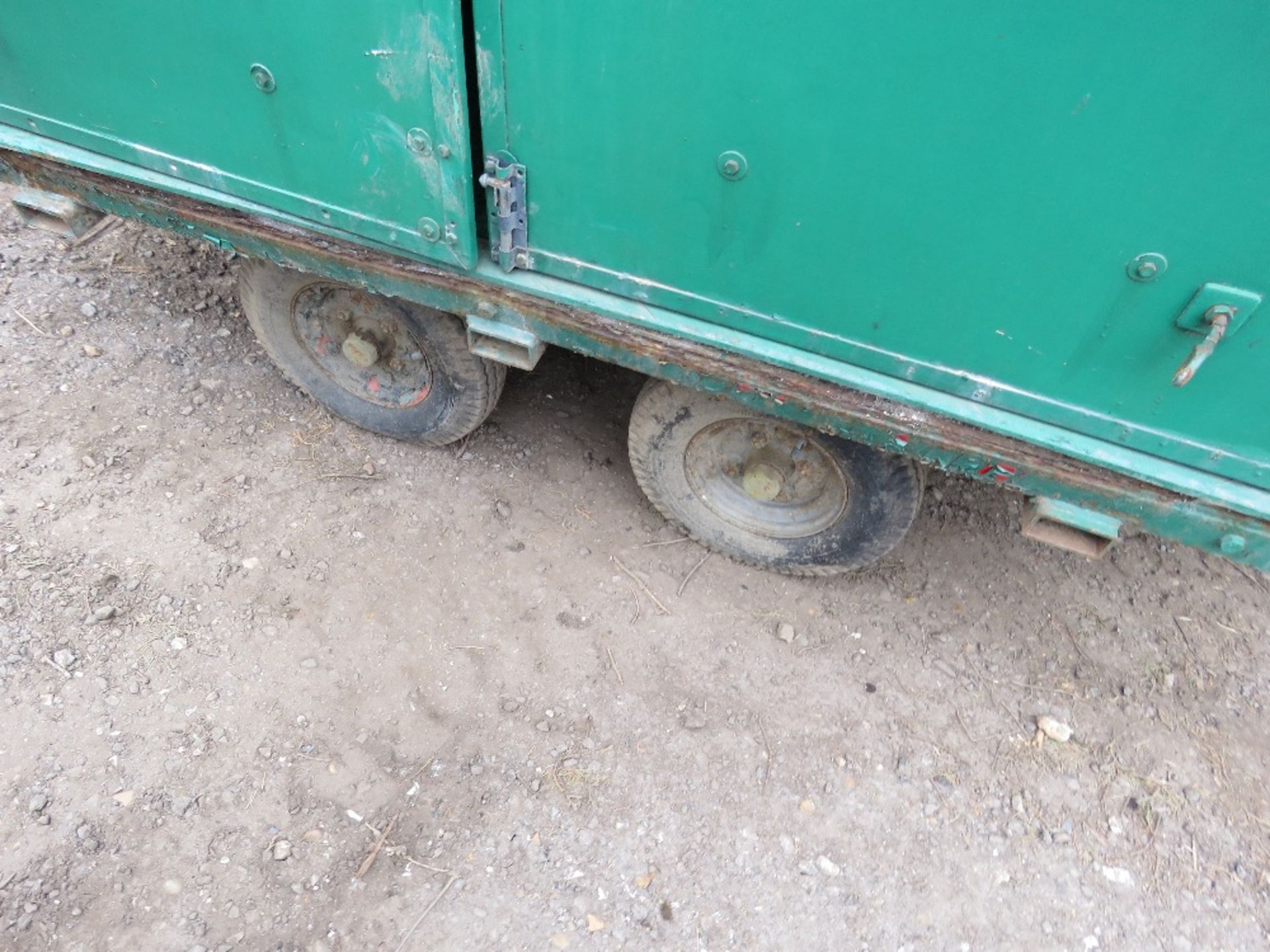 TWIN AXLE MARKET TRADER'S BOX TRAILER WITH SHELVING. SIDE AND REAR DOORS. BALL HITCH FITTED. 2M LE - Image 3 of 7