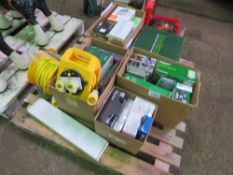 PALLET OF ASSORTED UNUSED ELECTRICAL COMPONENTS, AS SHOWN AND LISTED ON THE MANDATE.