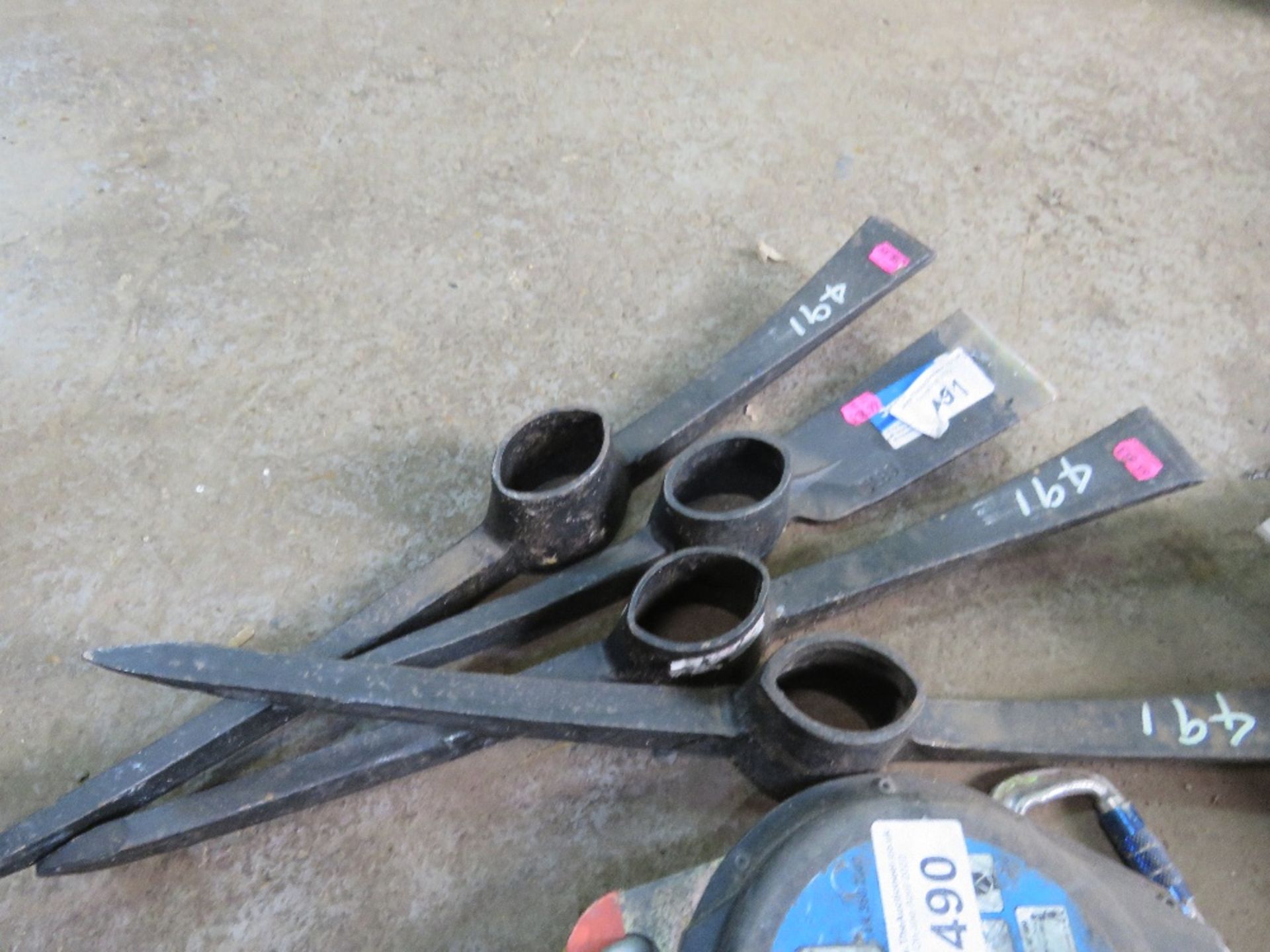 4 X PICK AXE HEADS, UNUSED. - Image 2 of 2