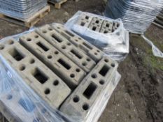 2 X PALLETS OF HERAS TYPE SITE FENCE FEET / BASES. NO VAT CHARGED ON HAMMER PRICE.